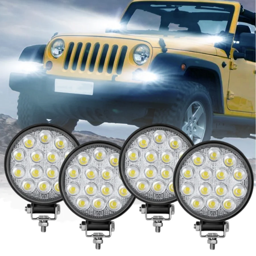 

4/6/8/10 шт. круглая световая панель 4,5 "28 Вт 2800LM прожектор для бездорожья, бампер на крыше для внедорожника, грузовика, внедорожника