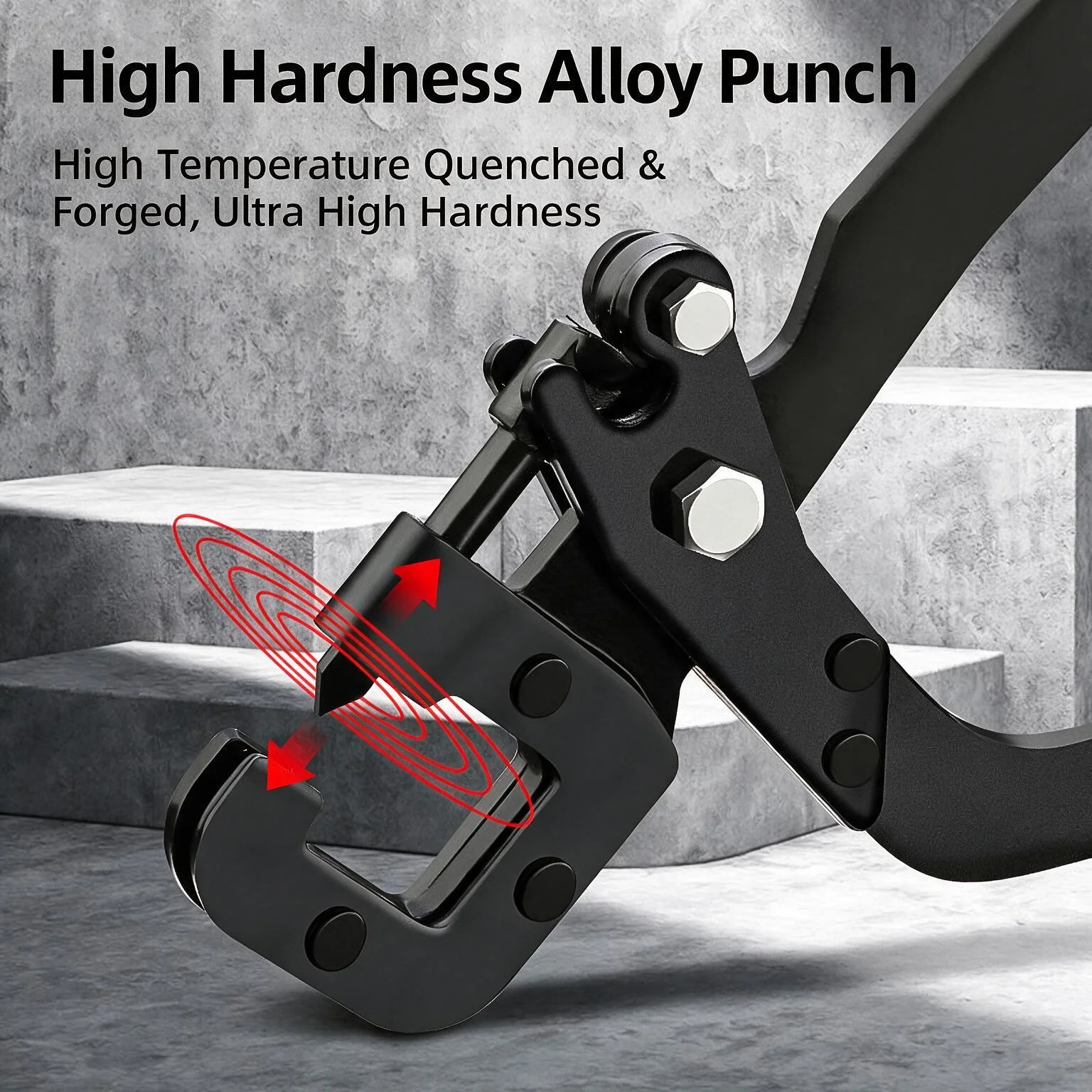12 Inch Light Steel Keel Hole Punch Pliers Heavy Duty Ceiling Drywall Stud Crimper Tool for Metal Framing Installation