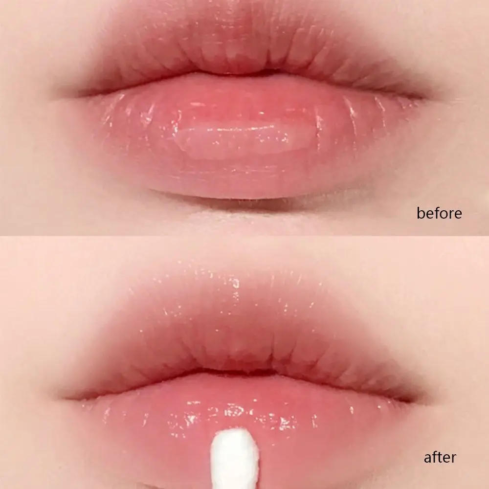 Brilho labial duradouro para mulheres, lábios hidratantes, copo antiaderente, gelatina, pêssego, sabor morango, hidratante, cosméticos