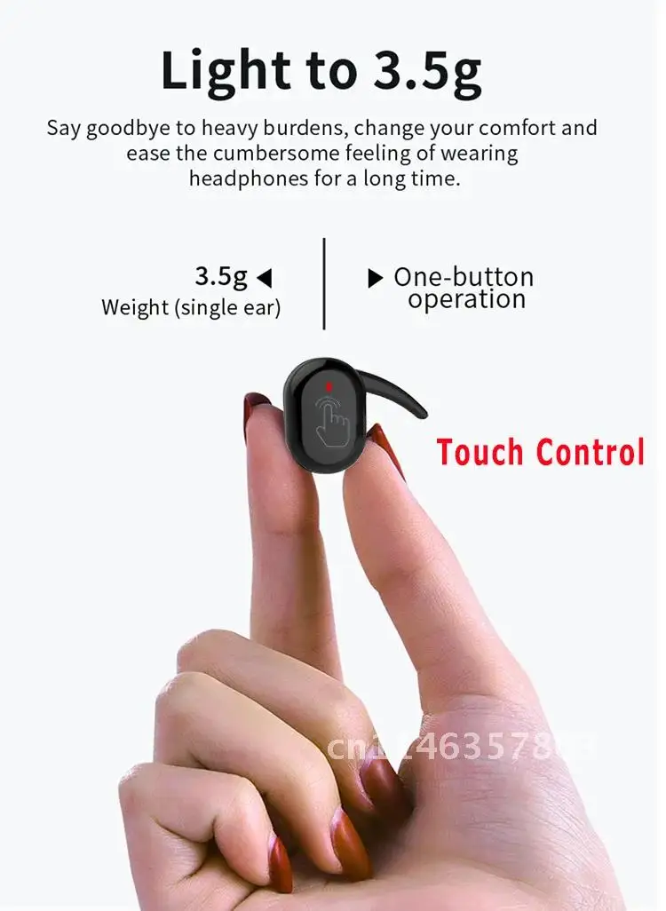 

Y30 Bluetooth Earphones Wireless Headphones Touch Control Sports Earbuds Microphone Works On All Smartphones Music Headset
