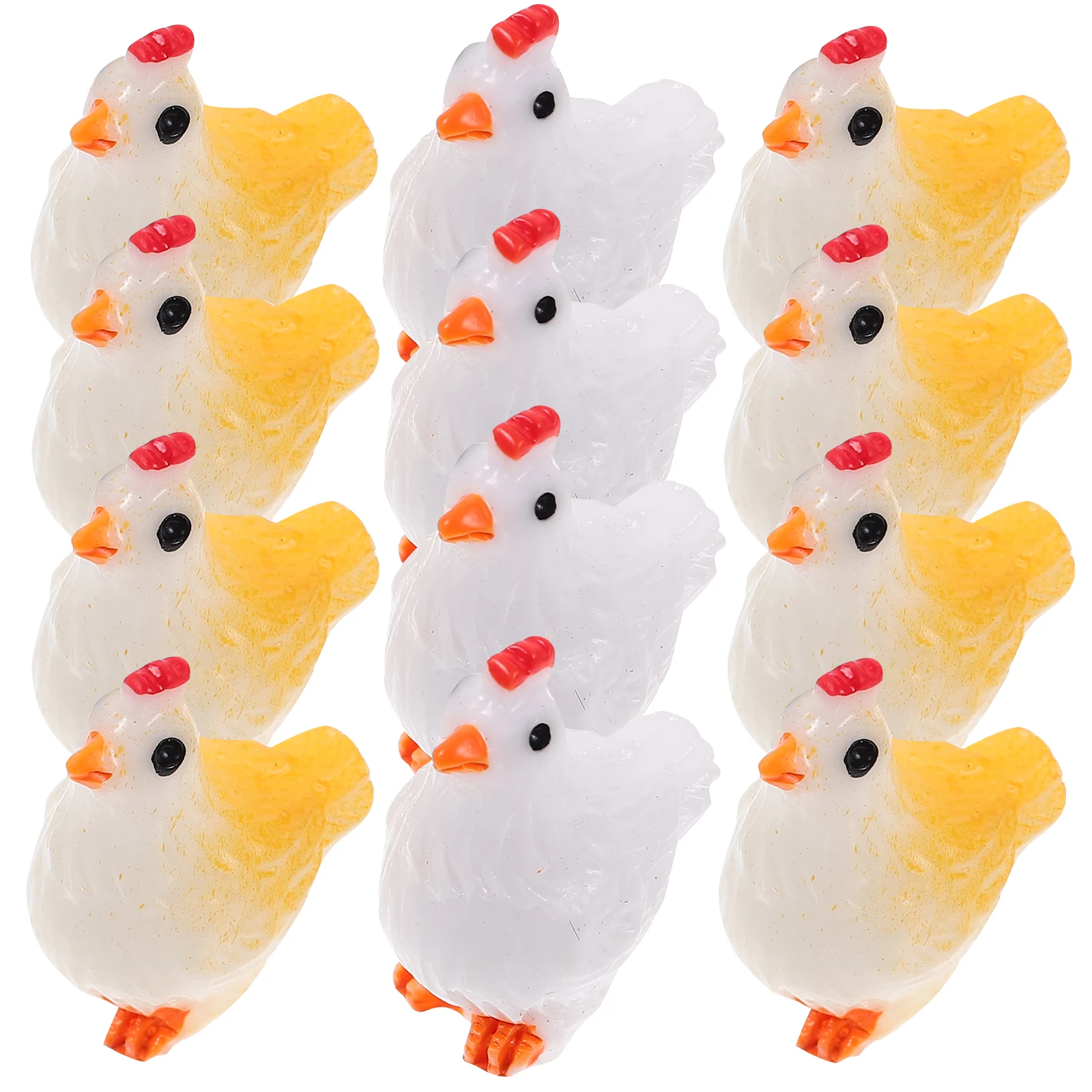 

1 set 1 Set Resin Micro Landscape Ornament Mini Chick Tiny Chicken Craft For Home Office Decorative Miniature Garden Accessories