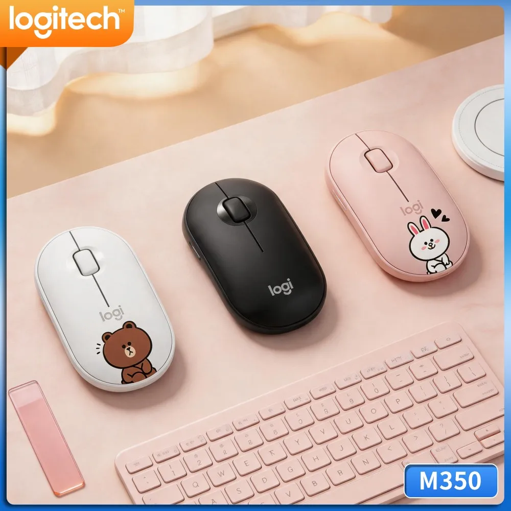 Logitech M350 PEBBLE Silent Click Wireless Mouse Lightweight Travel For Notebook PC Tablet Office Home Use