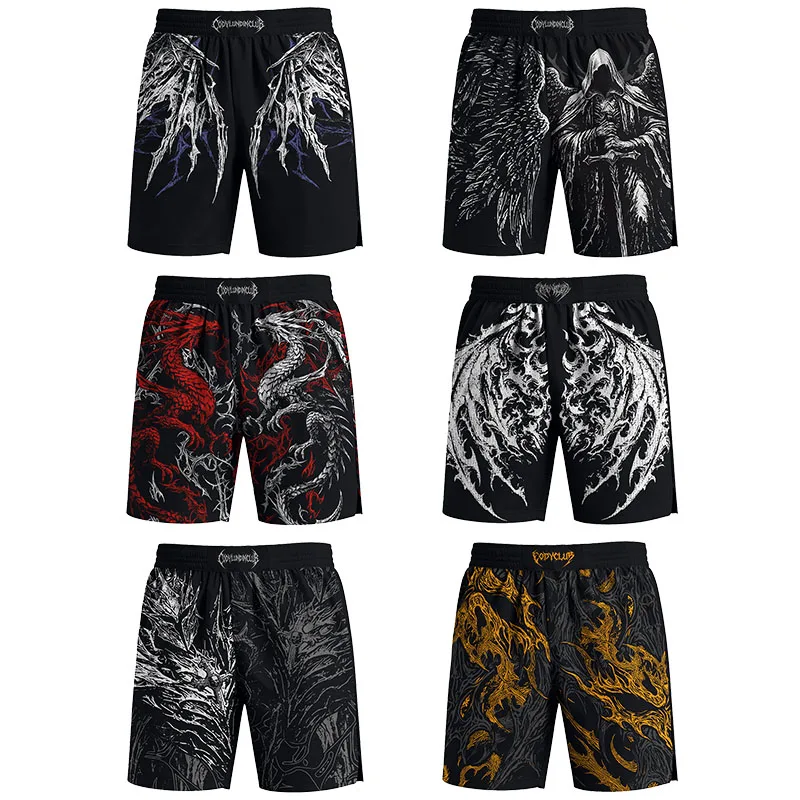 

Шорты для ММА и BJJ Cody Lundin Anti-Pilling Gothic Professional Print, всесезонные, высококачественные, для мужчин, для тайского бокса.