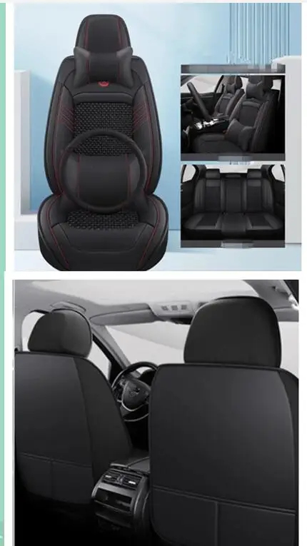 

Чехлы на передние и задние автомобильные сиденья + чехол на руль для Hyundai Kona 2024-2018, хорошее качество, дышащая подушка сиденья, чехол на сиденье