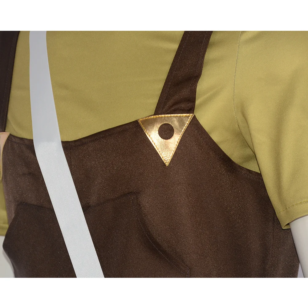 Usopp Cosplay Costume Anime dieu marron barboteuses blanc t-shirt Scraft blanc taille bande sac Halloween fête de noël jouer tenue