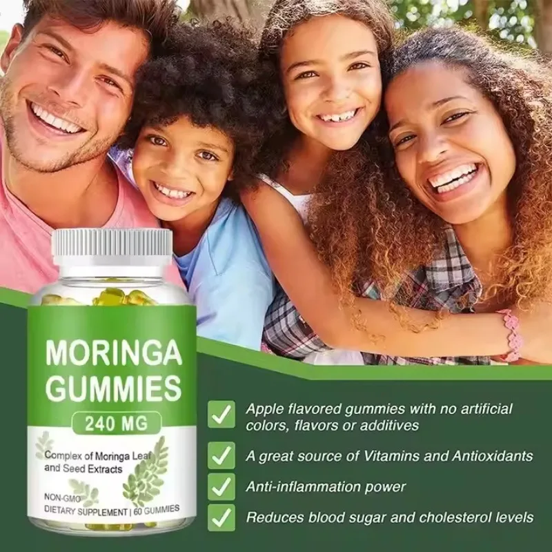 

Moringa Gummy Immune Booster Natural Dietary Supplement Support Immunity Health for Adults Kids