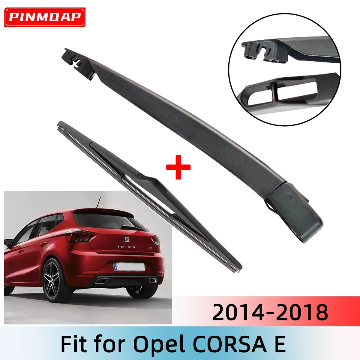 1/2PCS Heckscheibenwischerblatt Wischerarm Kit für Opel CORSA E 2014--2018 Windschutzscheibe Windschutzscheibe Heckscheibe