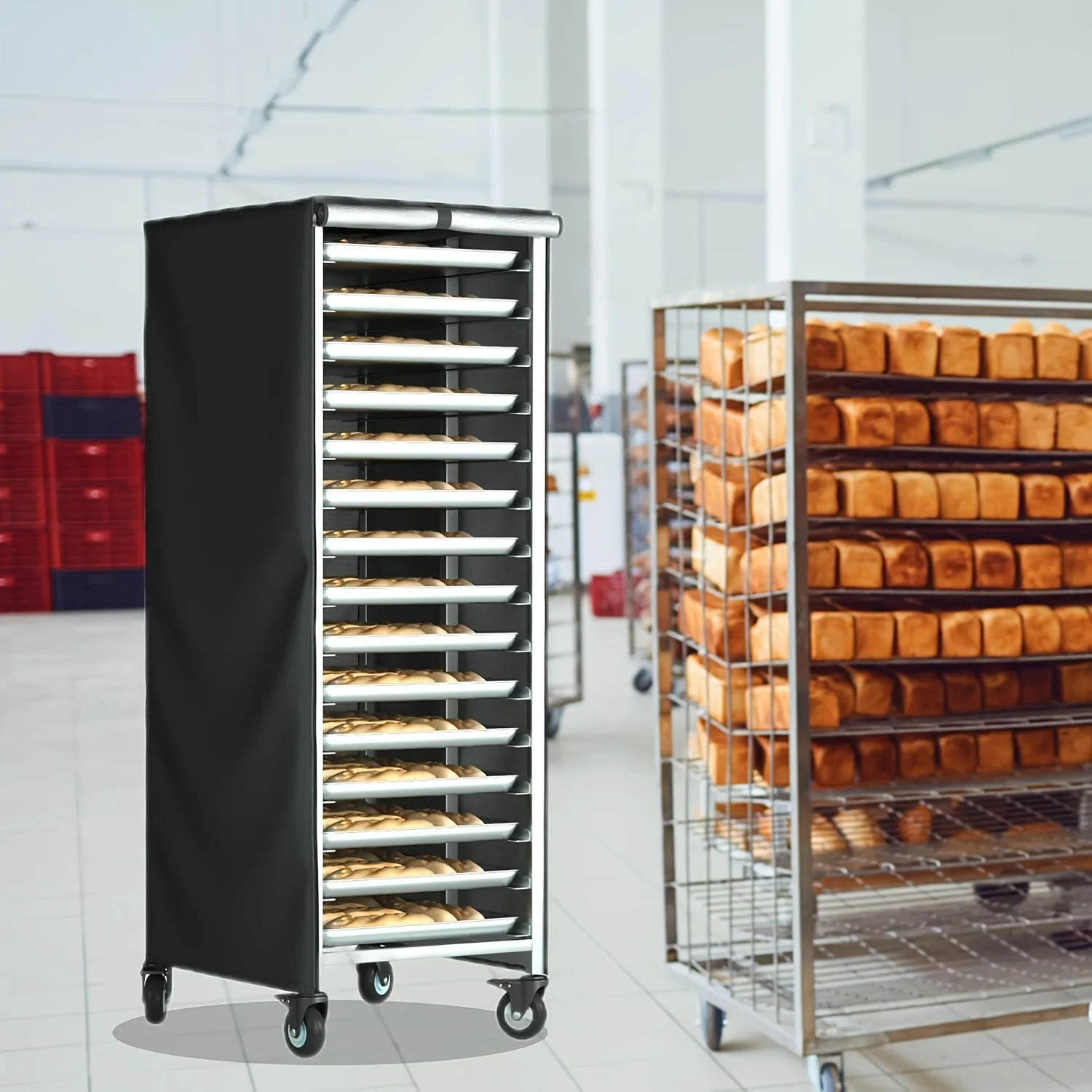 Picture 4: Hot-Selling Bread Pan Rack Cover, Ideal for Commercial Bakery Multiple-Tier Baking Racks, Durable Protector (Cover Only)