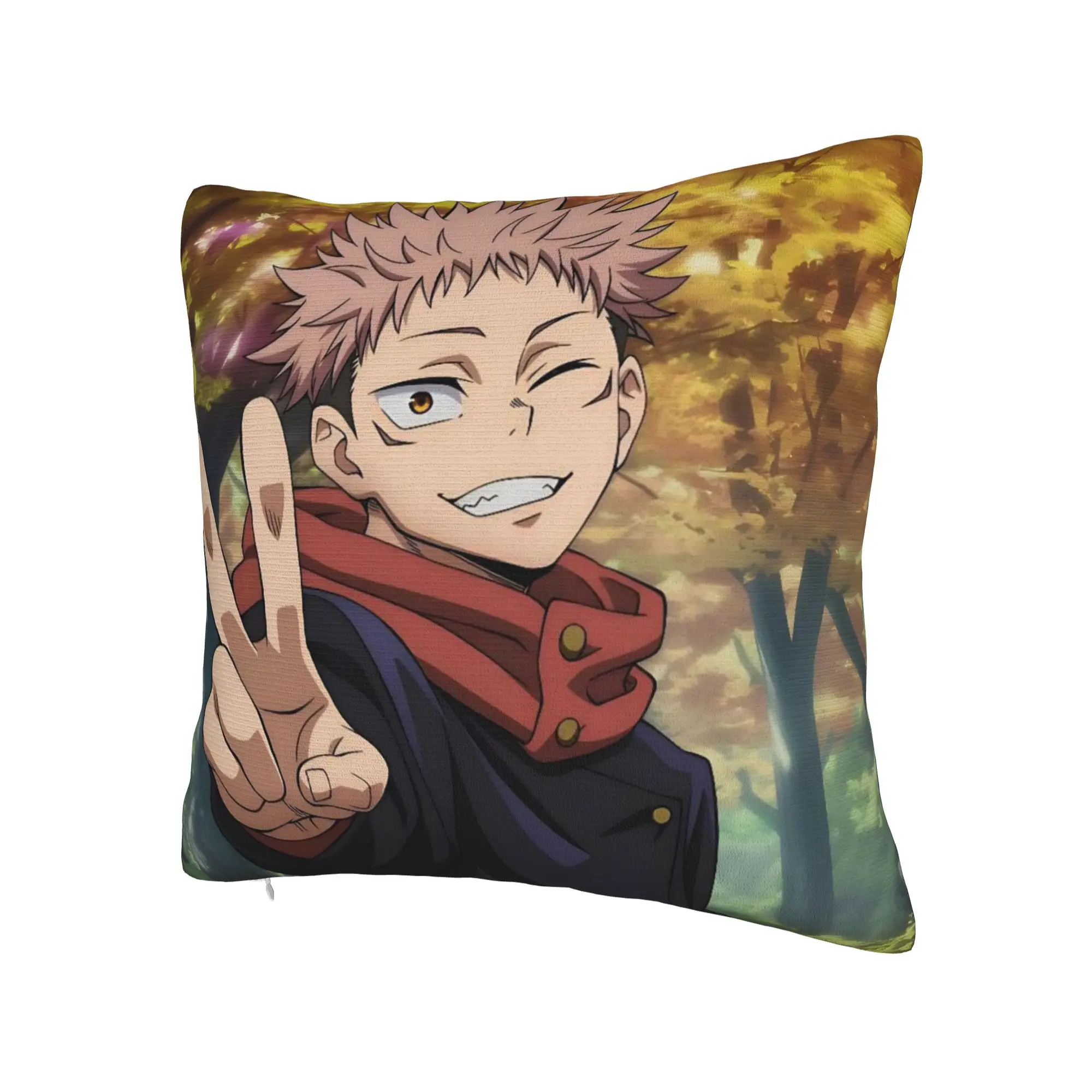 Itadori Yuji  Pillow Covers Stuff Printed Cushion Cover Decorations  JJK Anime  Throw Pillow Case Cover Living Room Multi Size