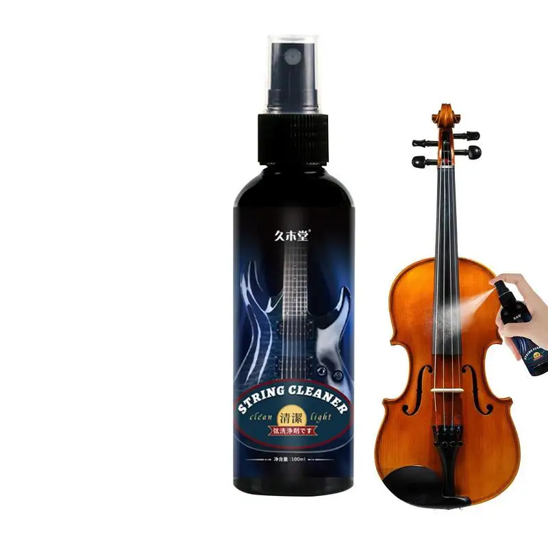 Guitar Cleaning Spray Rust Remover Spray For String Care Mild Formula100ml Cleaning Supplies For Violin Piano, Ukulele