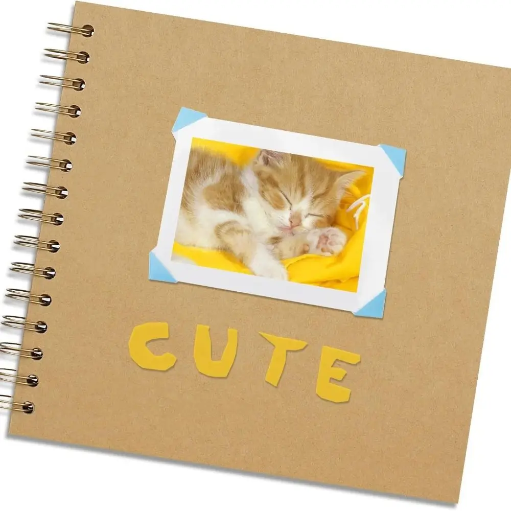 Collect Book Kraft Paper Scrapbook Graffiti Simple Commemorative Album Multifunction Creative Photo Album Birthday