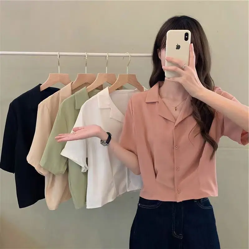 

Рубашки с коротким рукавом, женская модальная туника с воздушным шаром, уличный вид, минималистичный офис, леди, современные профессиональные девушки