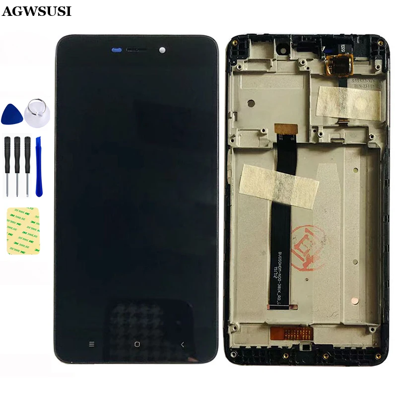 

for Xiaomi Redmi 4A LCD Touch Screen Digitizer Sensor Glass Redmi 4A LCD Display Panel Module Assembly Frame Replacement