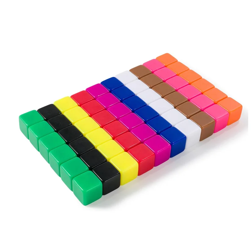 Cubos de Conteo de 16 mm, Colores Surtidos, Juguetes Educativos Ideales para Clasificar, Contar, Aulas, Manualidades y Suministros Didácticos