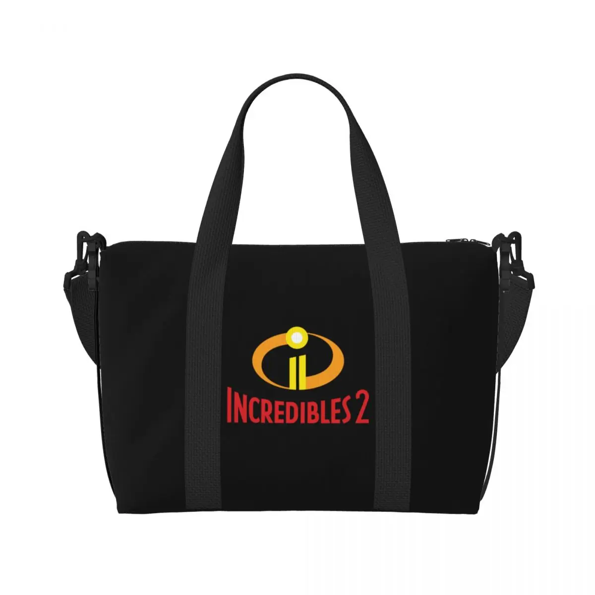 Custom Animation The Incredibles Beach Tote Bag for Women Superhero Adventure Comedy Big Compartment Gym Beach Travel Bags