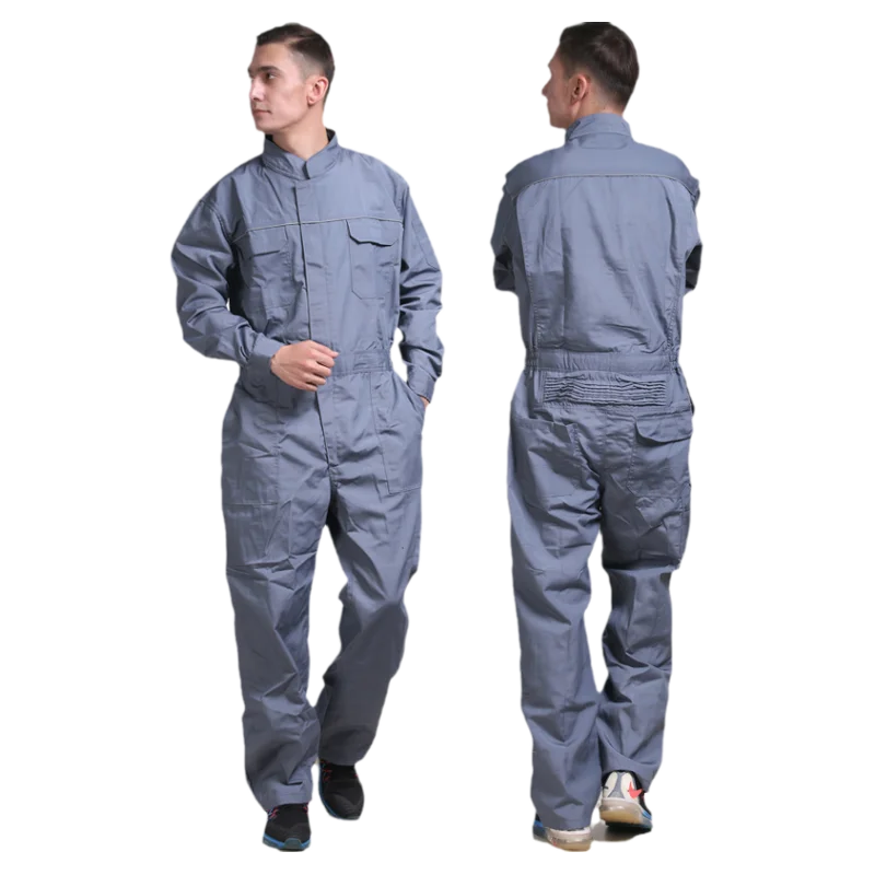 Resistant Spring & Fall One-Piece Work Clothes Suit Men's One-Piece Cargo Pants Auto Repair Dustproof Clothing Labor Protection Clothing Custom One-Piece