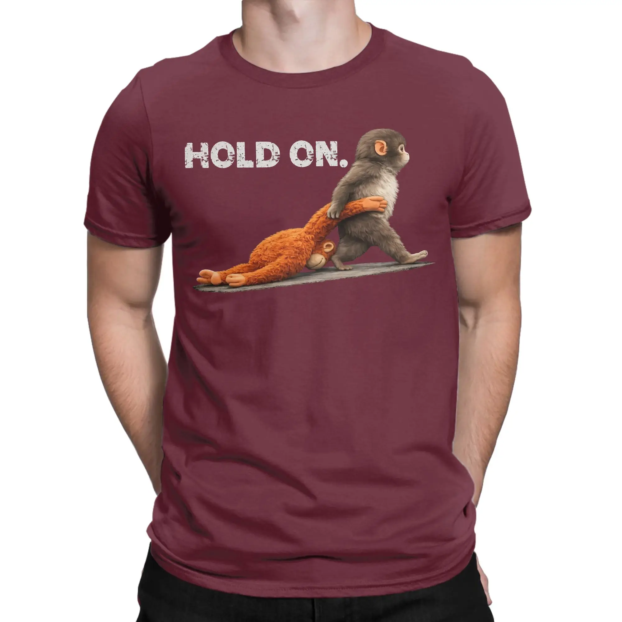 Hold on Punch Monkey Team Punch T Shirts Men Women Cotton Vintage T-Shirt Crewneck  Tees Short Sleeve Clothing New Arrival