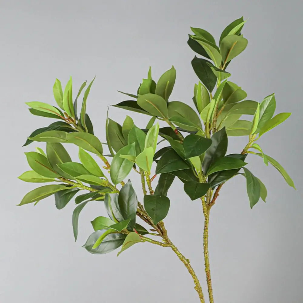 Ramas Artificiales Grandes de Fagraea, Realistas al Tacto, Ilex Chinensis Artificial Hecho a Mano, Elegantes Ramas de Pachira