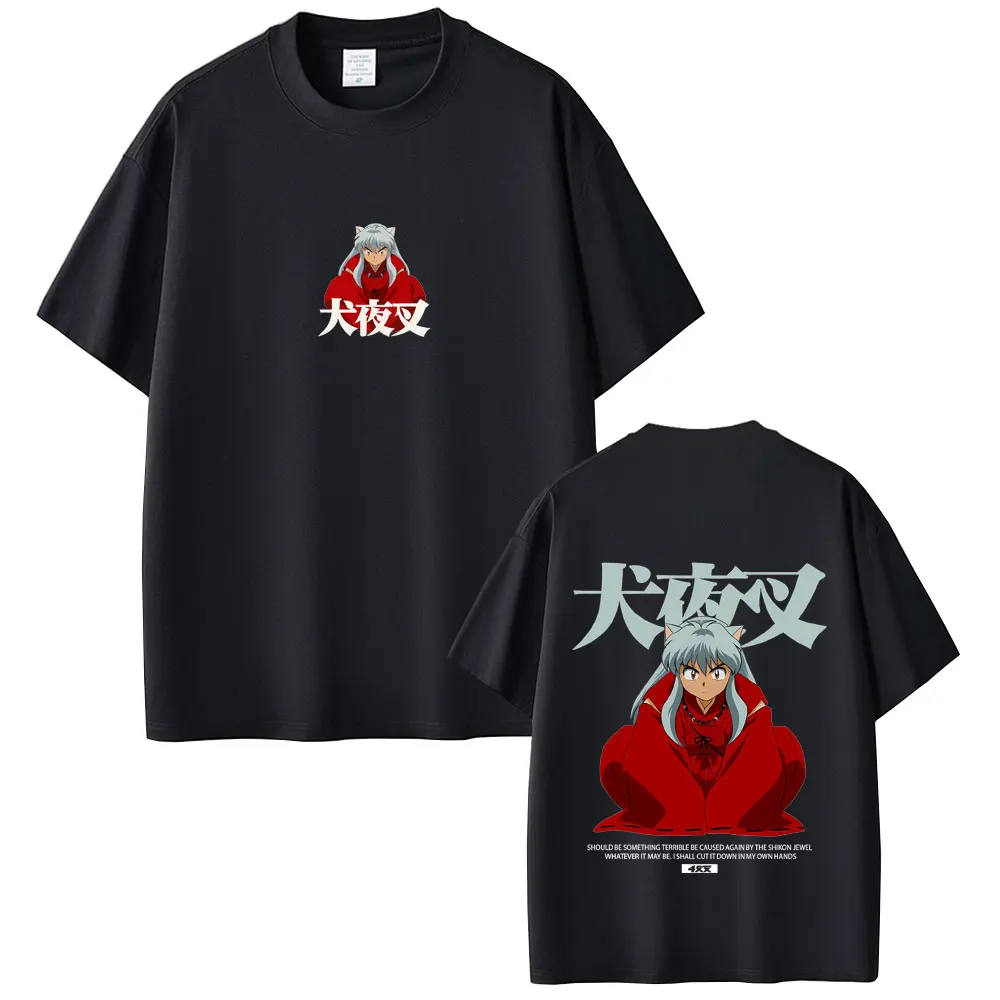 

Anime Inuyasha Graphic Tshirt Men Women Clothing Casual Oversized Streetwear Unisex Fashion Vintage Cartoon Short Sleeve T-shirt