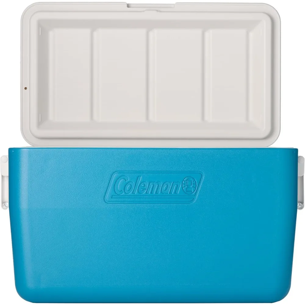 مبرد محمول معزول بقدرة 48 لترًا مع الاحتفاظ بالثلج، ومقابض شديدة التحمل للتخييم والخلف والحفلات والمناسبات الخارجية