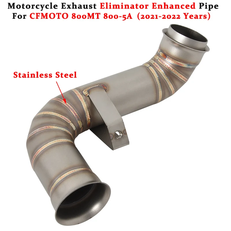 For CFMOTO 800MT 800-5A 2021 2022 2023 2024 Motorcycle Exhaust System Modified Mufller Titanium Alloy Middle Link Pipe