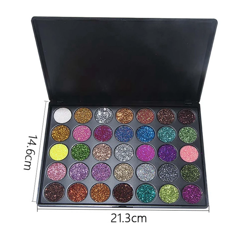 Paleta da sombra do brilho, sombra para os olhos, matte, impermeável, composição, beleza, 35 cores