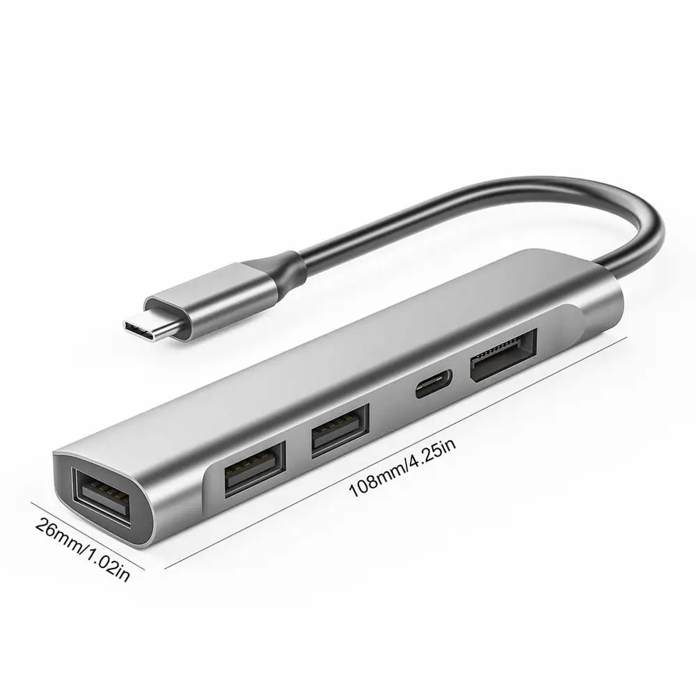 DisplayPort bilgisayar aksesuarları tip-c PD USB-C PD şarj tipi C adaptörü USB C Hub 5 In 1 yerleştirme istasyonu 5 In 1 USB Hub