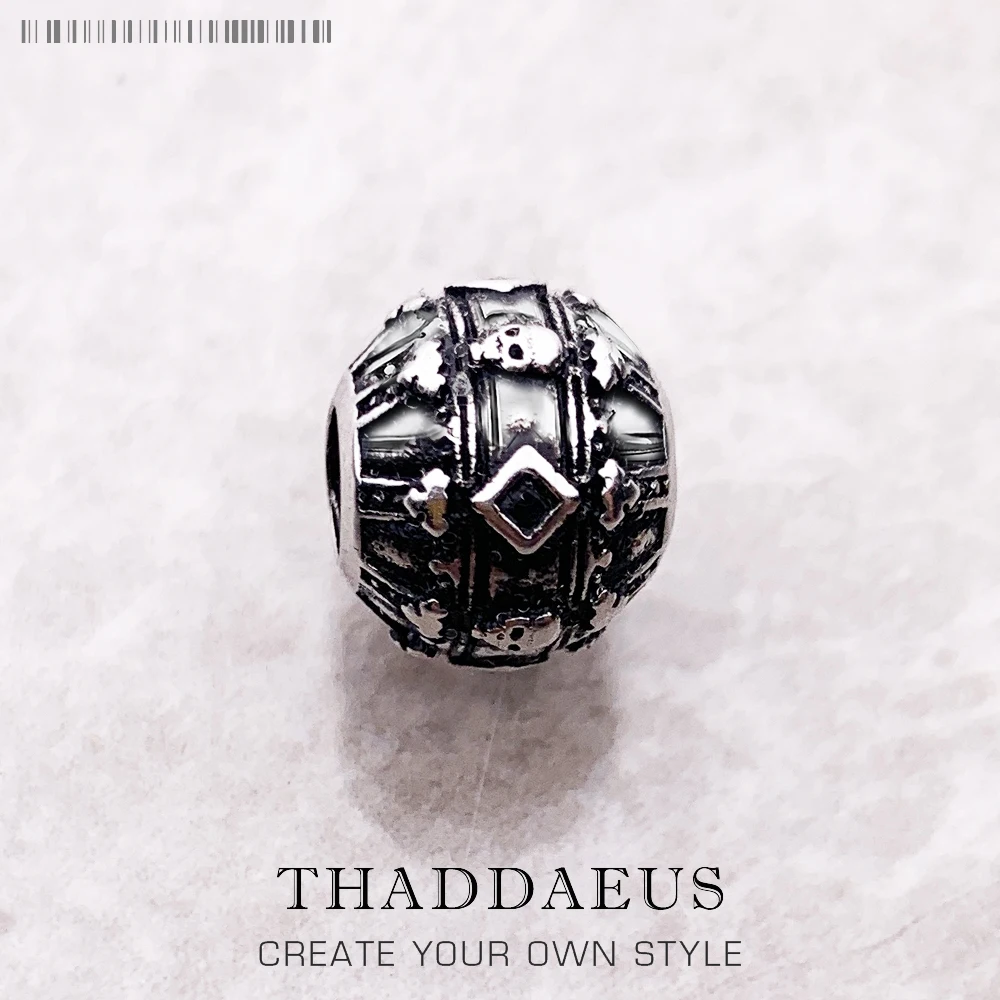 ROYALTY ORB Crown Skull Bead Luxury Accessories 925 Sterling Silver Charm For Jewelry Making Women Men