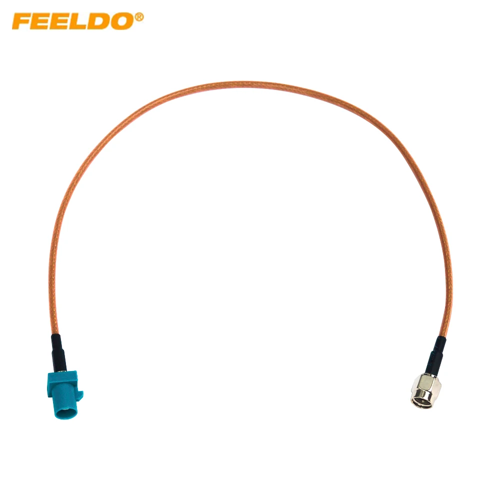Cabo Adaptador Pigtail Azul FAKRA Tipo Z Macho para SMA Macho para Antena GPS com Coaxial RG316