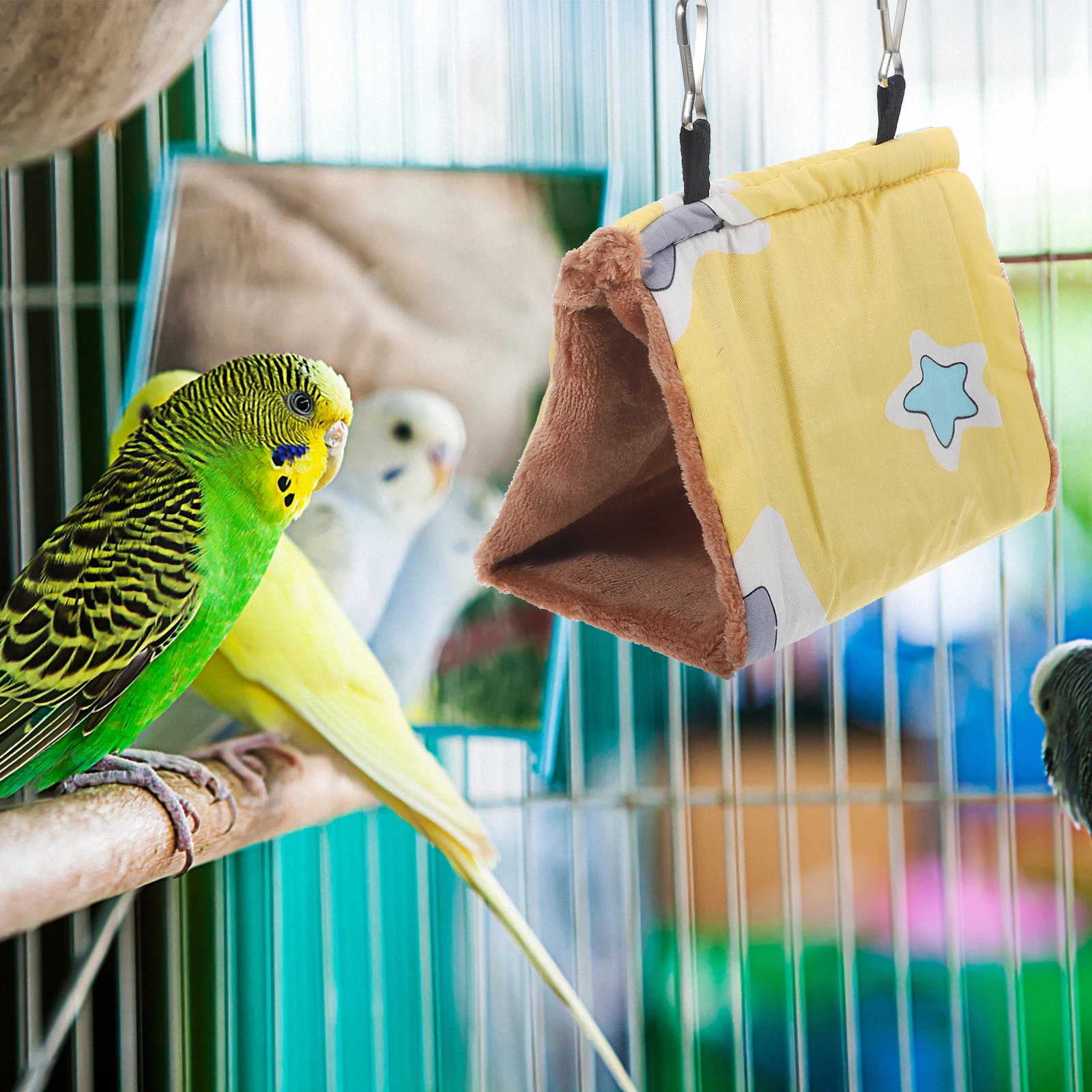 

Parrot Hammock Bird Nest Winter Warm Bed Soft Cotton Hanging Cage Nest For Cockatiels Parakeets Canaries Finch Pet Birds Supply