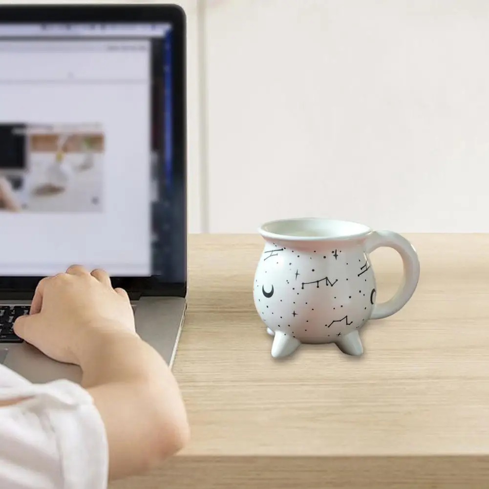 Fade-resistant Printed Cup Halloween Mug Witchy Cauldron Coffee Mug Set Constellation Tea Cups for Halloween Gifts for Family