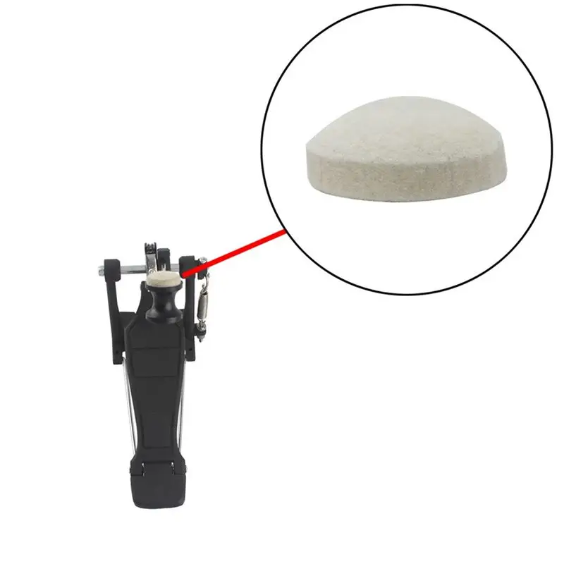 AA67-Drum Hammer Pad White Felt Semi-Circular Hammer Pad Drum Accessories