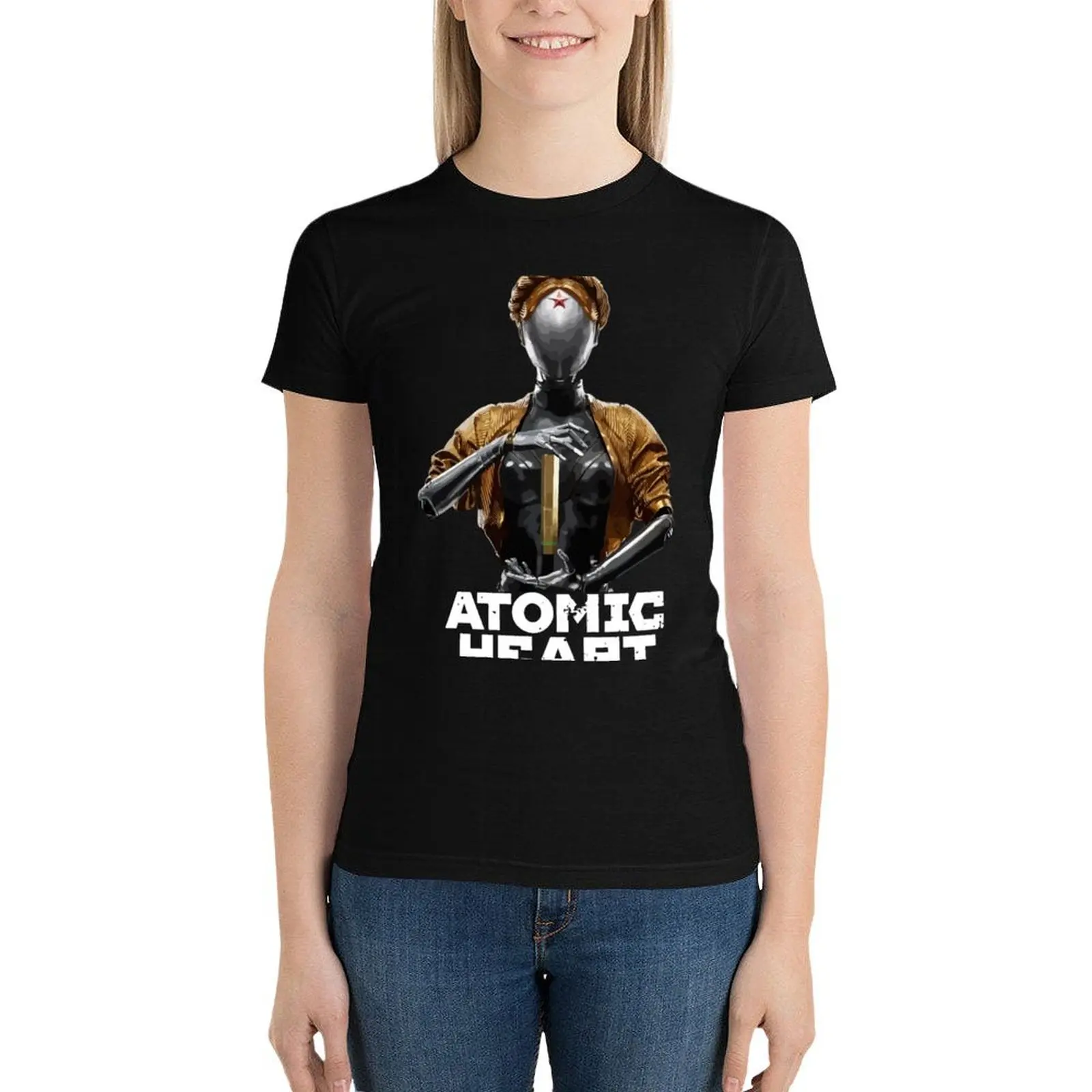 

Atomic Heart Robot Twins T-Shirt aesthetic clothes Female clothing Women's tops