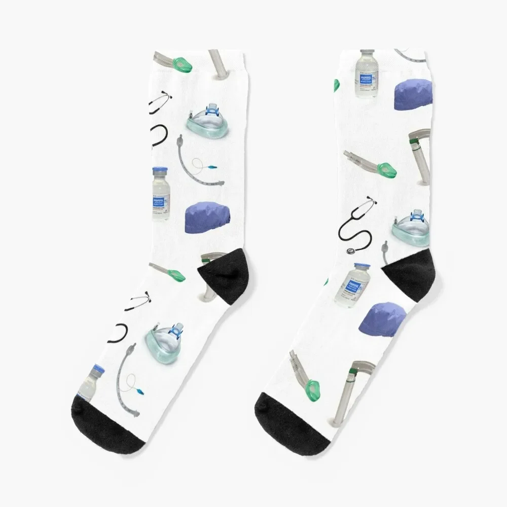 Gift for Anesthesiologist / Anaesthetist Socks hiking colored cool Socks For Women Men's