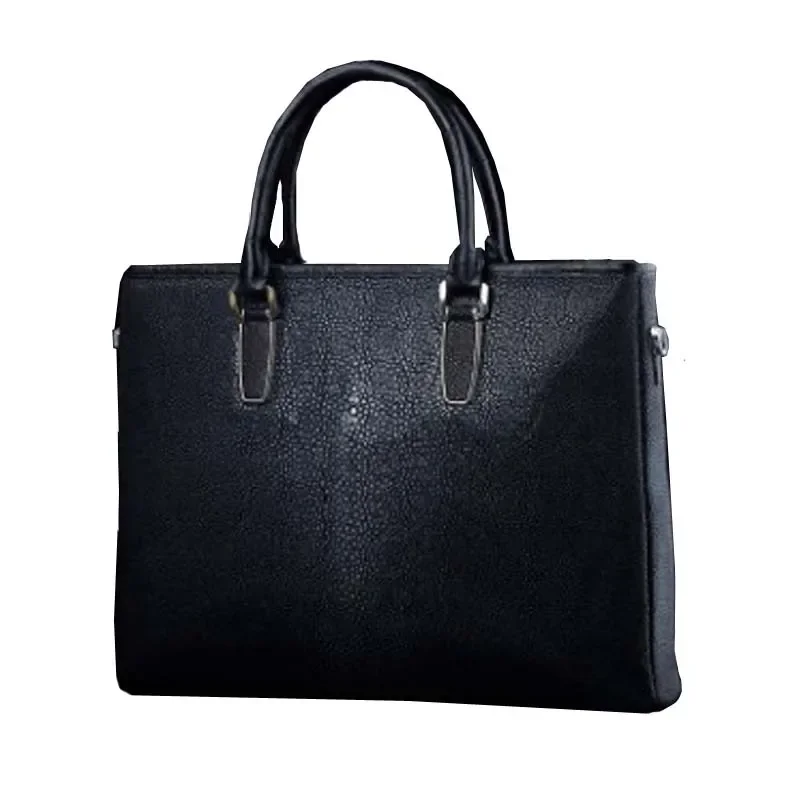 ourui  new  selling  Pearl fish skin  male  men briefcase  black  crocodile  handbag men handbag men bag