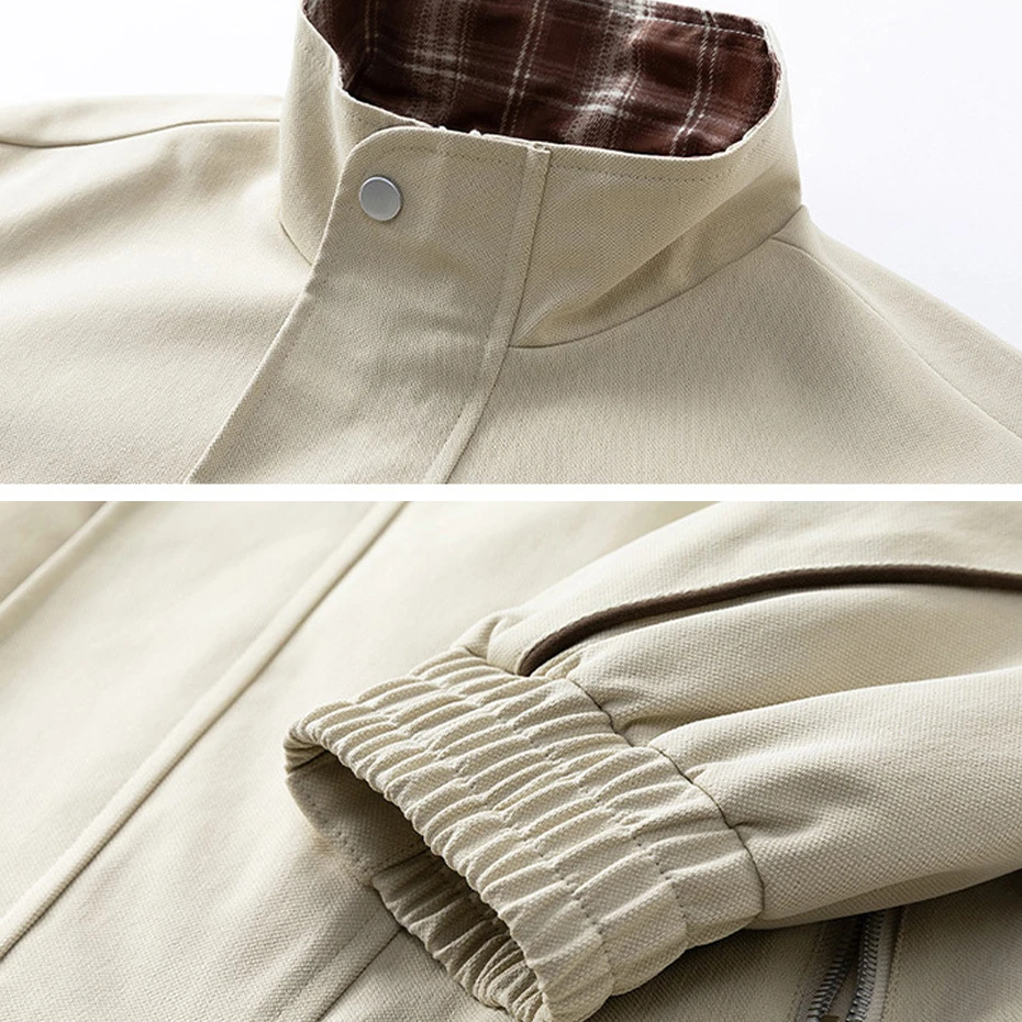 9XL Plsu Size Stand-up Collar Cargo Jacket Men Fashion Casual Colid Color Jacket Male Coat Big Size 9XL