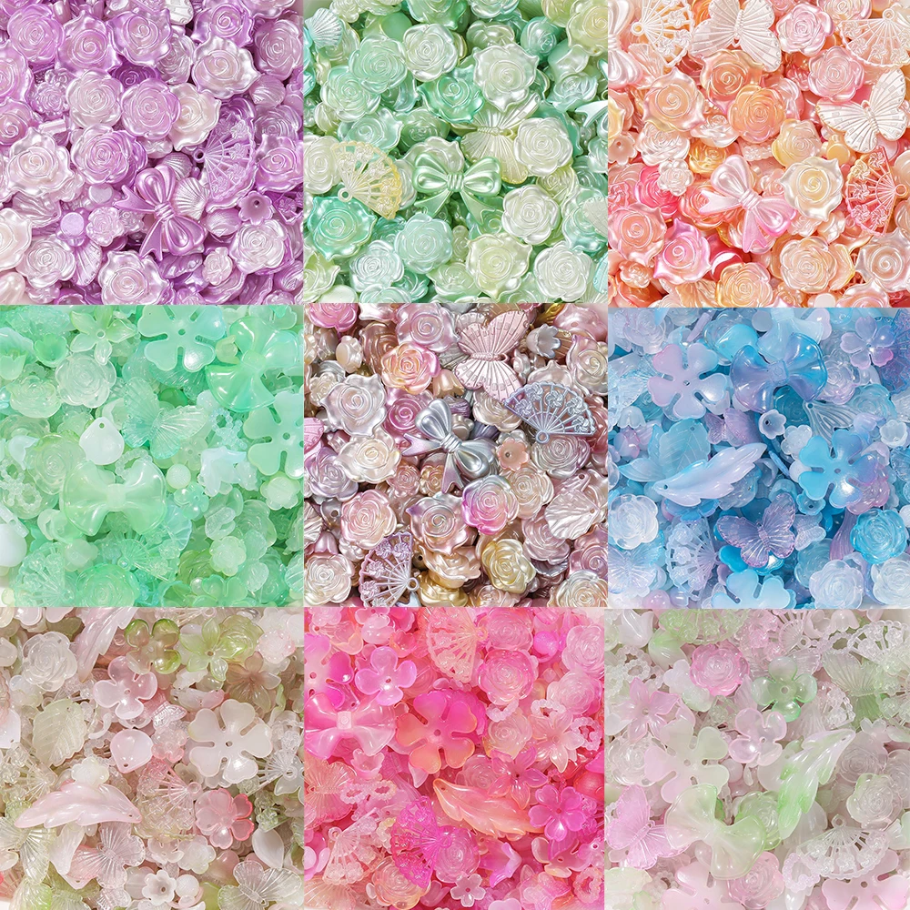 30 gr/los Bunte Acryl Spacer Perlen ABS Gemischte Lose Perlen für DIY Schmuck Machen - Halskette Armband Fußkettchen Zubehör