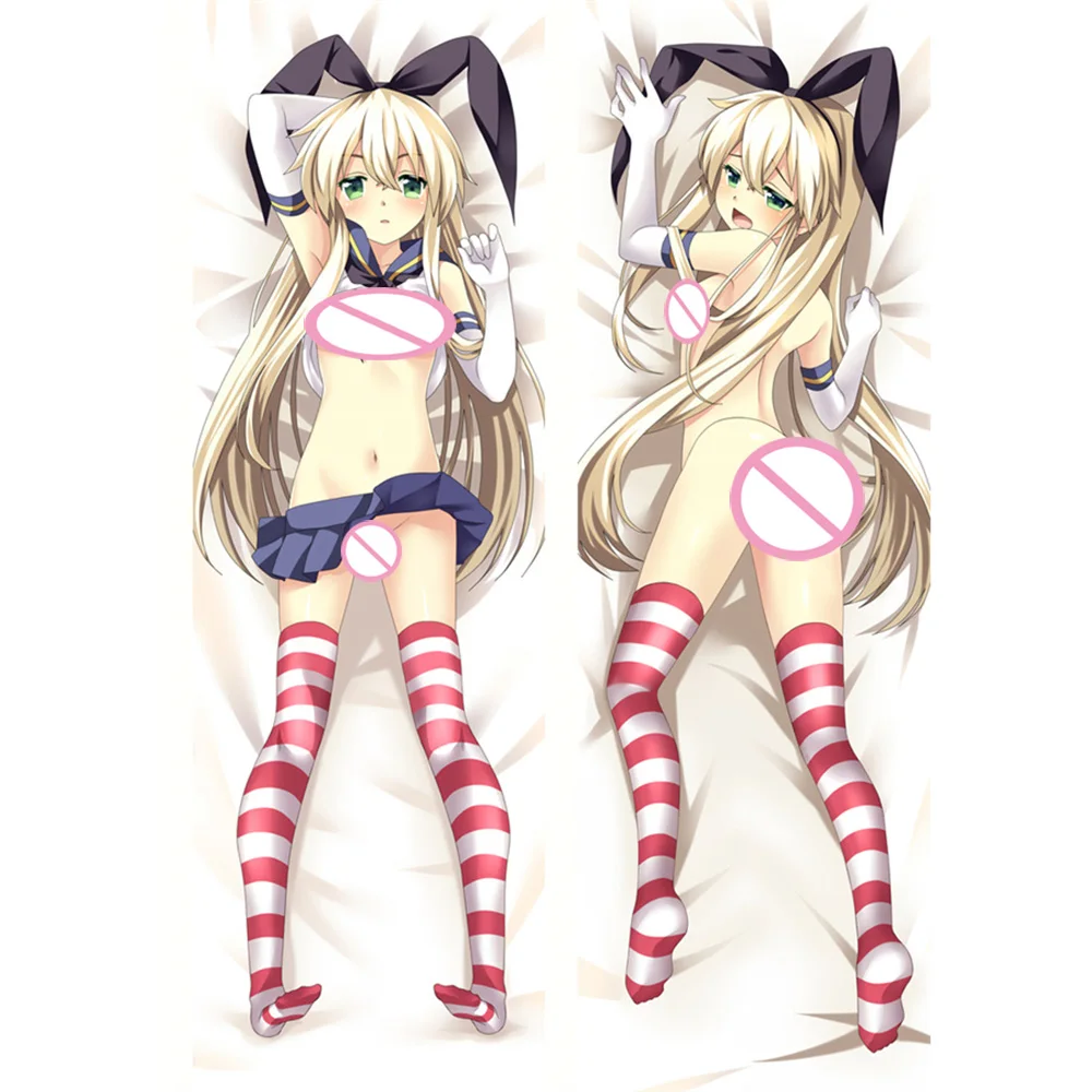 Anime Decor Pillow Case Kantai Collection Shimakaze Dakimakura Waifu Pillowcase 2-Side Print Hugging Body Cushion Cover Gift