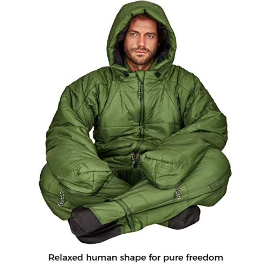 كيس النوم الأصلي مع حشوة Thinsulate 3M للأذرع والساقين يجعلها الدفء وخفيف الوزن وصغيرًا في حجم العبوة