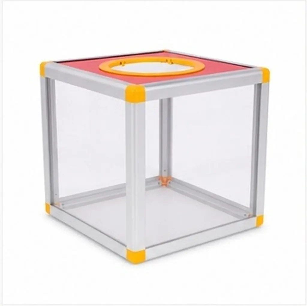 Versatile Red Raffle Box Aluminum Mdf Construction Large Capacity Suggestion Donation Voting Fundraising Container for Events