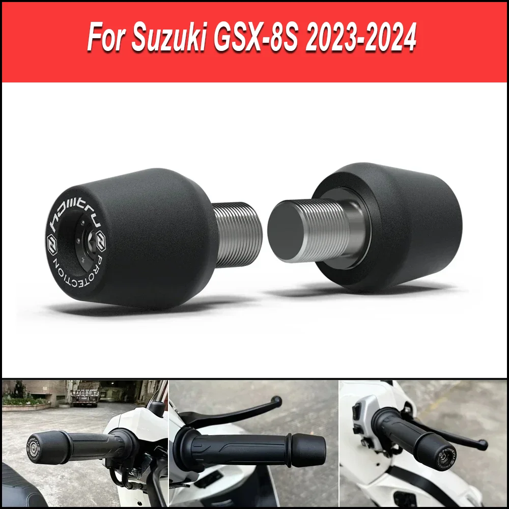 

For Suzuki GSX-8S 2023-2024 Motorcycle Bar End Weights Anti Vibration Grip Caps