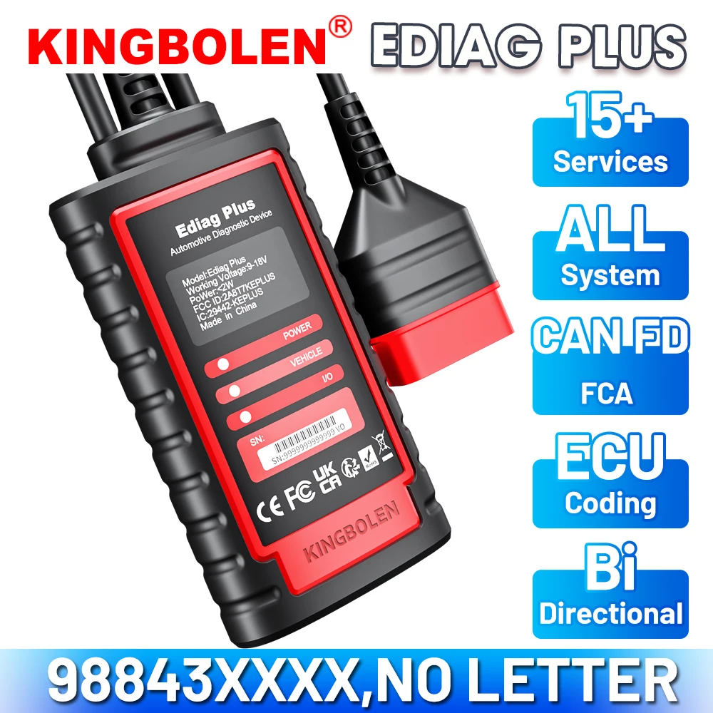 Image of KINGBOLEN EDIAG PLUS THINKCAR ThinkDiag 2 Vollsystem-Diagnosegerät mit CanFD-Protokoll, 15 Reset-Funktionen, OBD2-Scanner, 1 Jahr Kostenlose Updates, Bidirektionale ECU-Codierung,
