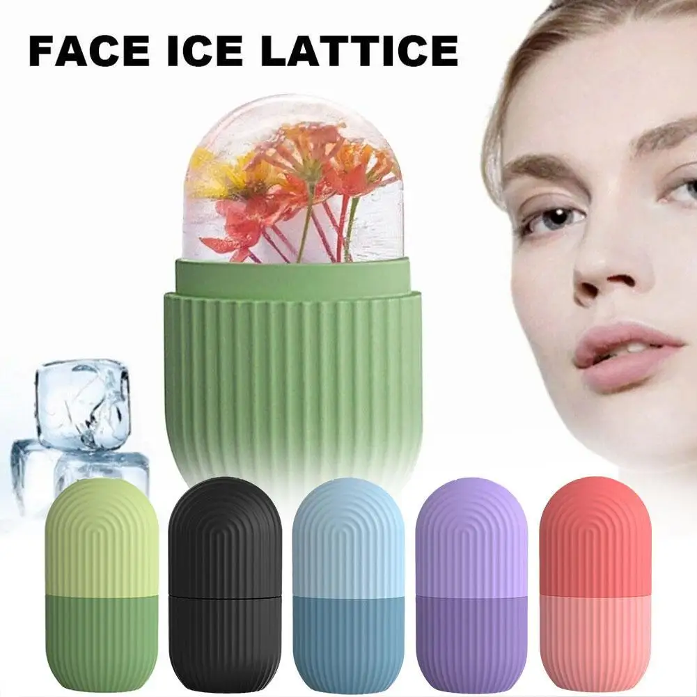 Silikon Cube Tablett Form Gesicht Schönheit Lifting Eis Gesicht Werkzeug Konturierung Akne Auge Haut Massager Roller Ball Sommer Pflege