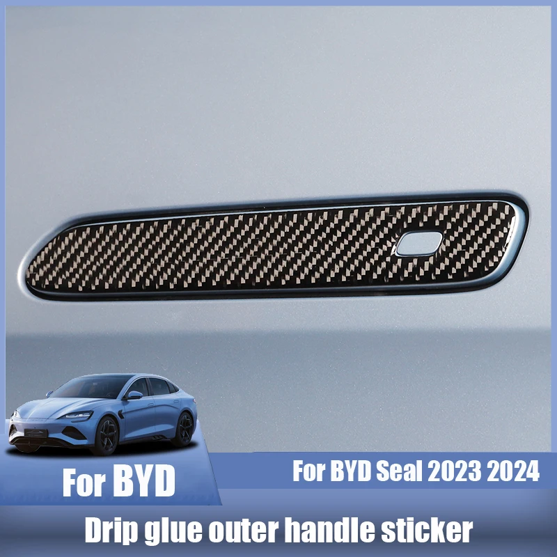 For BYD Seal 2023 2024 Drip glue handle Inner door bowl Fender skirts Under the fuel tank cap charging port decoration stickers