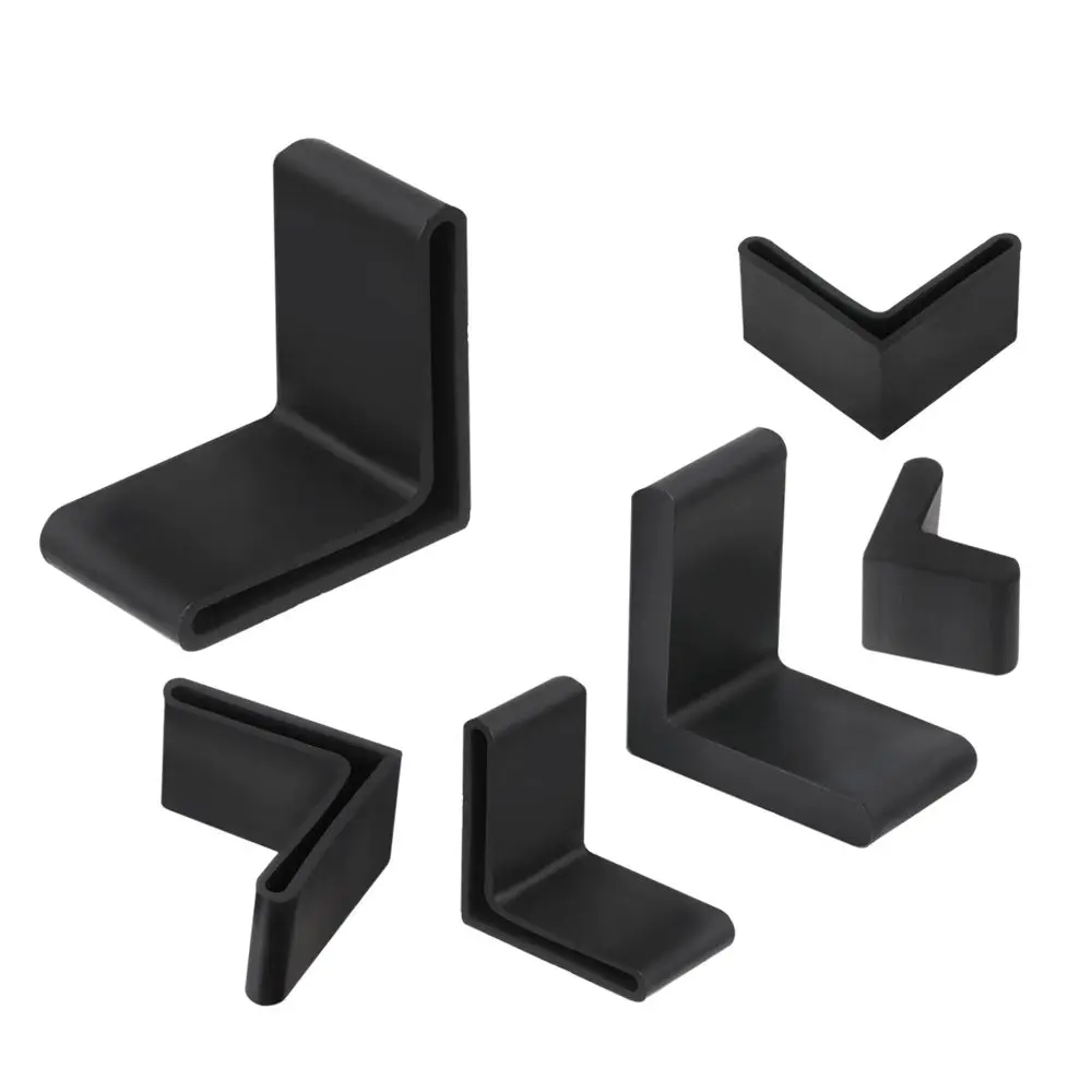 4PCS Bracket Shelf L Type Iron Bed Foot Cover Protective Rubber Sleeve Foot Pad Rubber Base