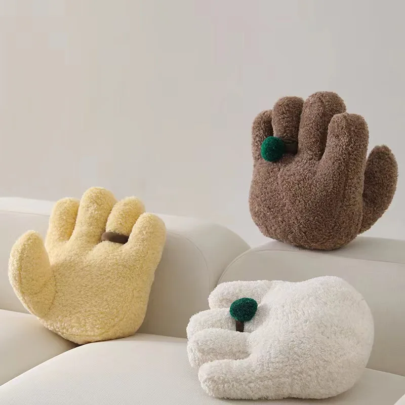 Novelty Hand-Shaped Pet Pillow with Filling for Dogs Cats Small Animals Soft Plush Decorative Sofa Cushion Window Seat Accent
