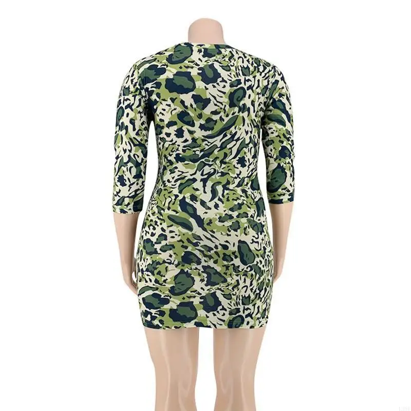 l38e-mini-abito-da-donna-con-stampa-leopardata-vintage-con-scollo-tondo-e-maniche-a-3-4-stile