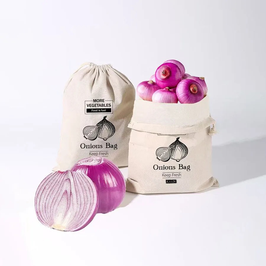 عبوة 1/5 حقيبة تخزين قابلة لإعادة الاستخدام مقاس 40 × 30 سم، مثالية للخبز والمنتجات السائبة والبطاطس والبصل وما إلى ذلك #2