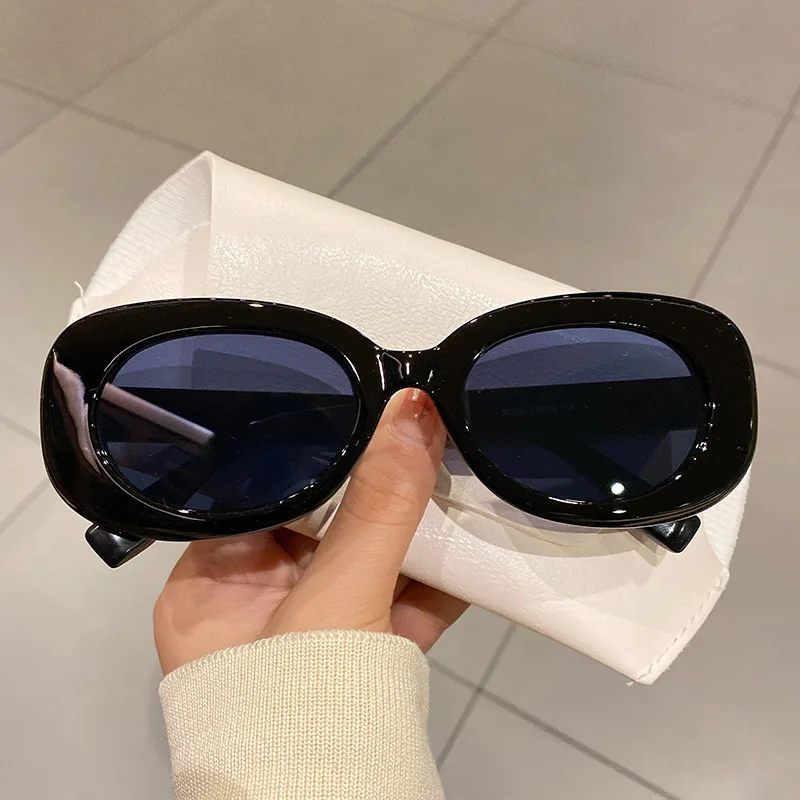 New Women Oval Sunglasses Vintage Brand Designer Sun Glasses Women Luxury Square Glasses UV400 Eyewear Oculos De Sol