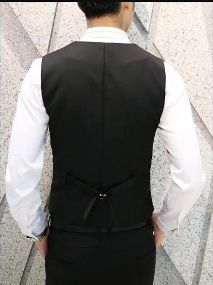 Lapel Waistcoat Vest Single Breasted Mens Suits High Quality Slim Fit Slim Male Suit Men Jackets Vests for Men Gilet Wedding